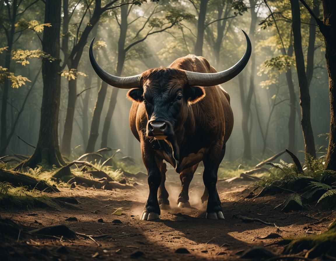 Ultra Realistic Bull in Cinematic Lighting