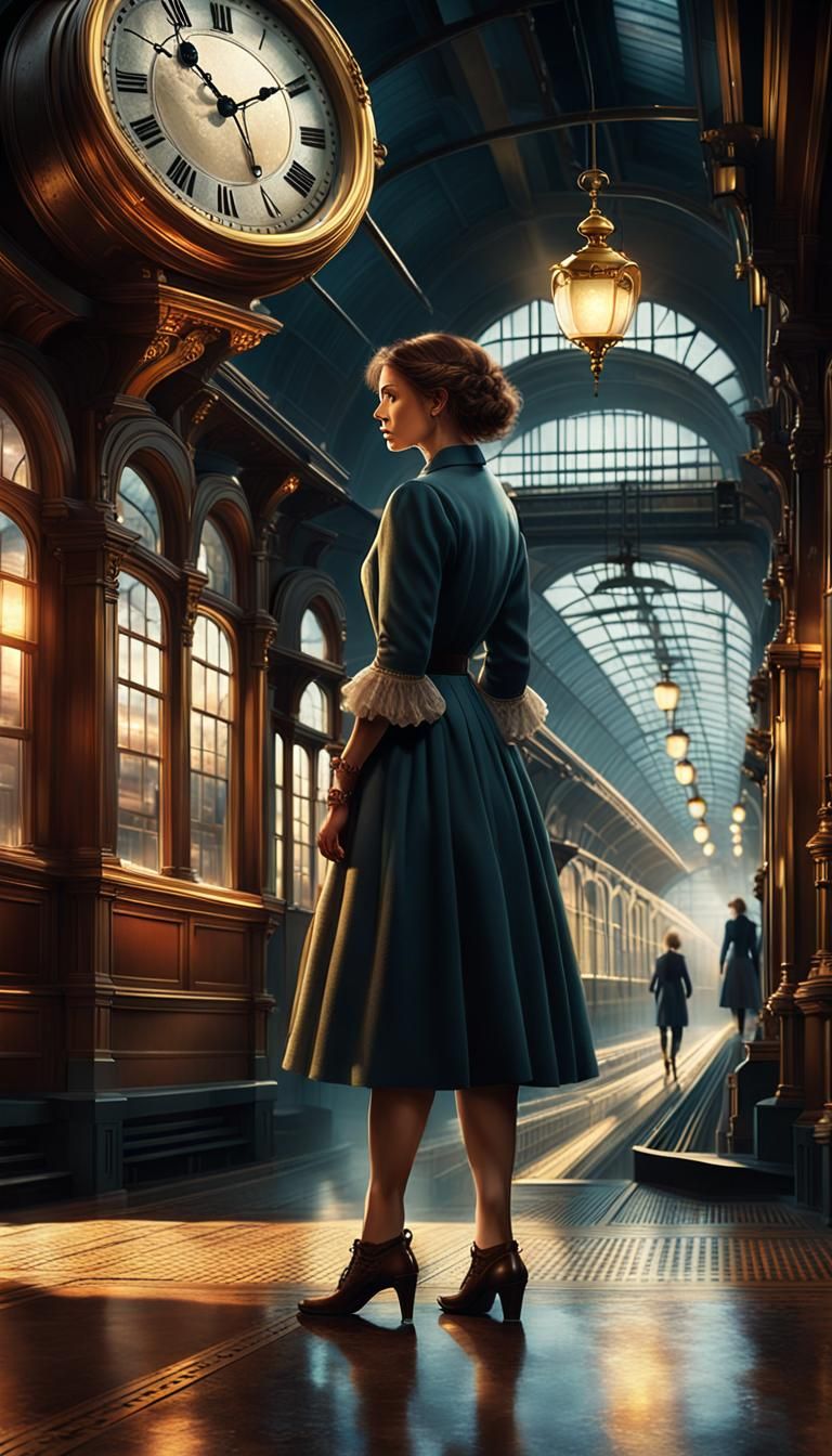 Victorian Train Station: Déjà Vu in Fantasy Art