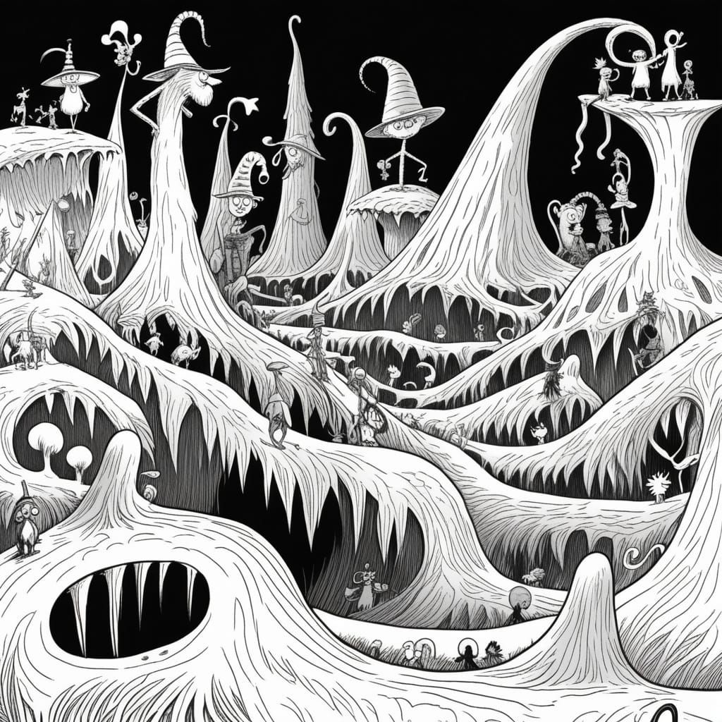 Dark Whimsical Dr. Seuss-Inspired Artwork