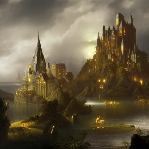 Dark Fantasy Vampire Castle Concept Art