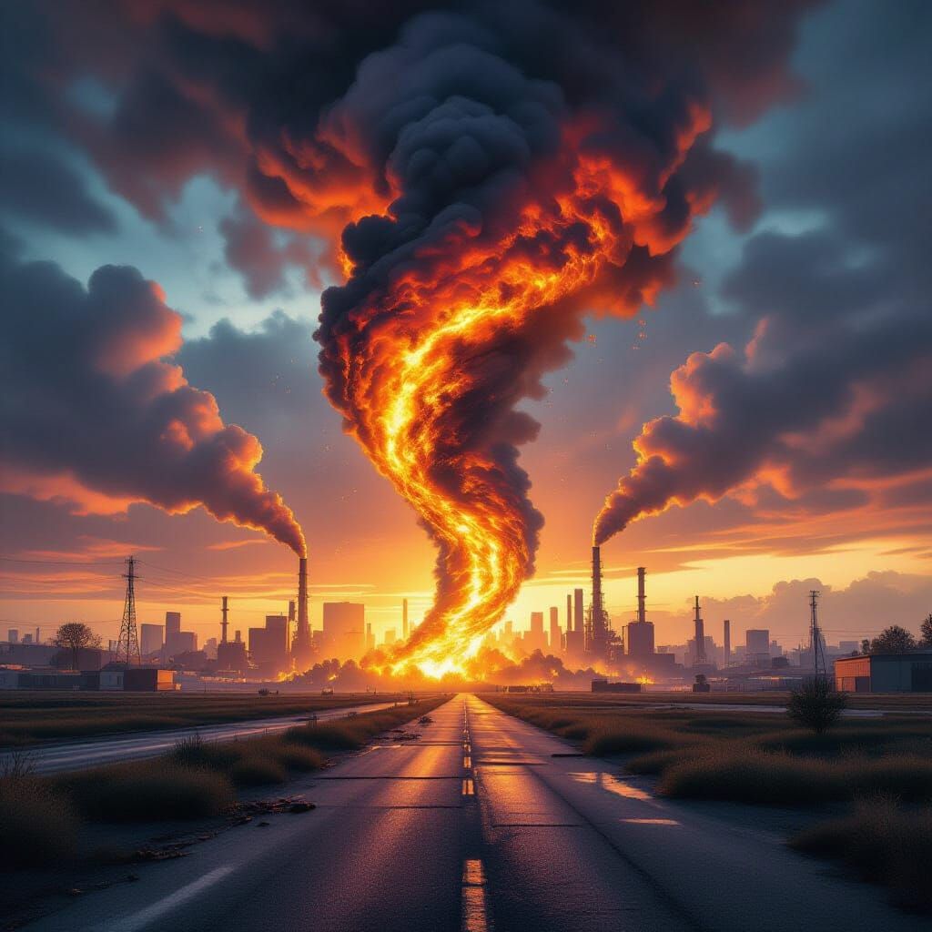 Devastating Fire Tornado Rips Through Exploding Chemical Pla...