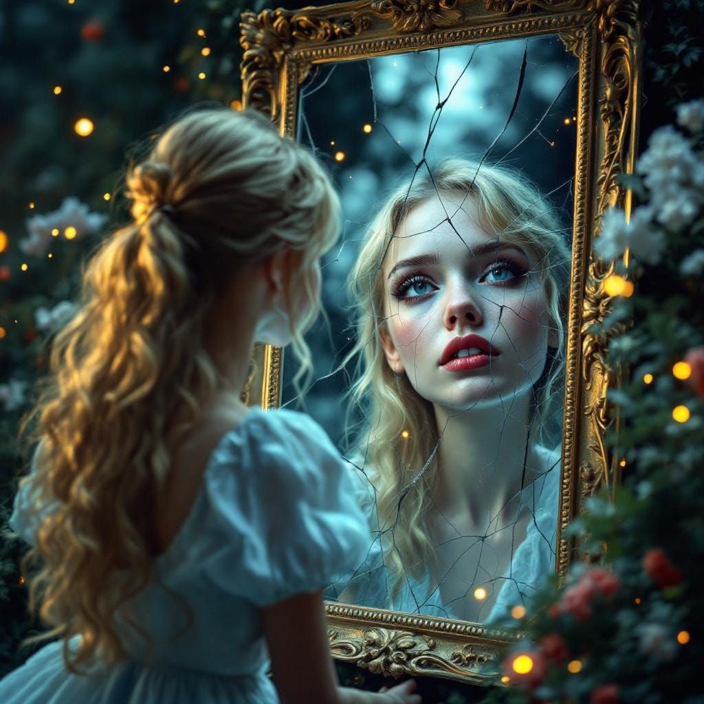 Distorted Portrait of Alice in Wonderland