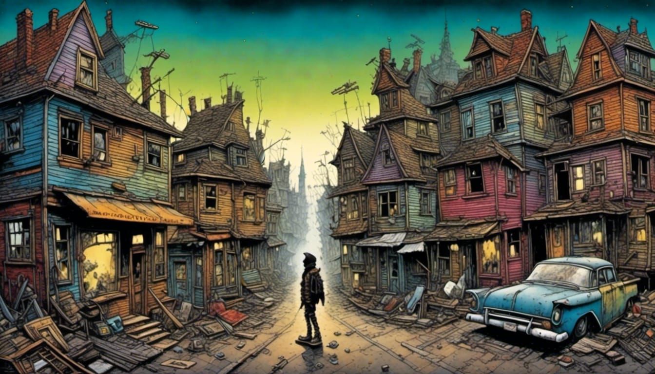 Epic Ghost Town Slum Masterpiece of the 2000s