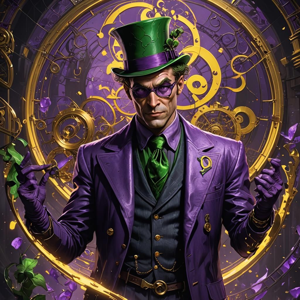 Intricate Riddler Concept Art in Dark Fantasy Style
