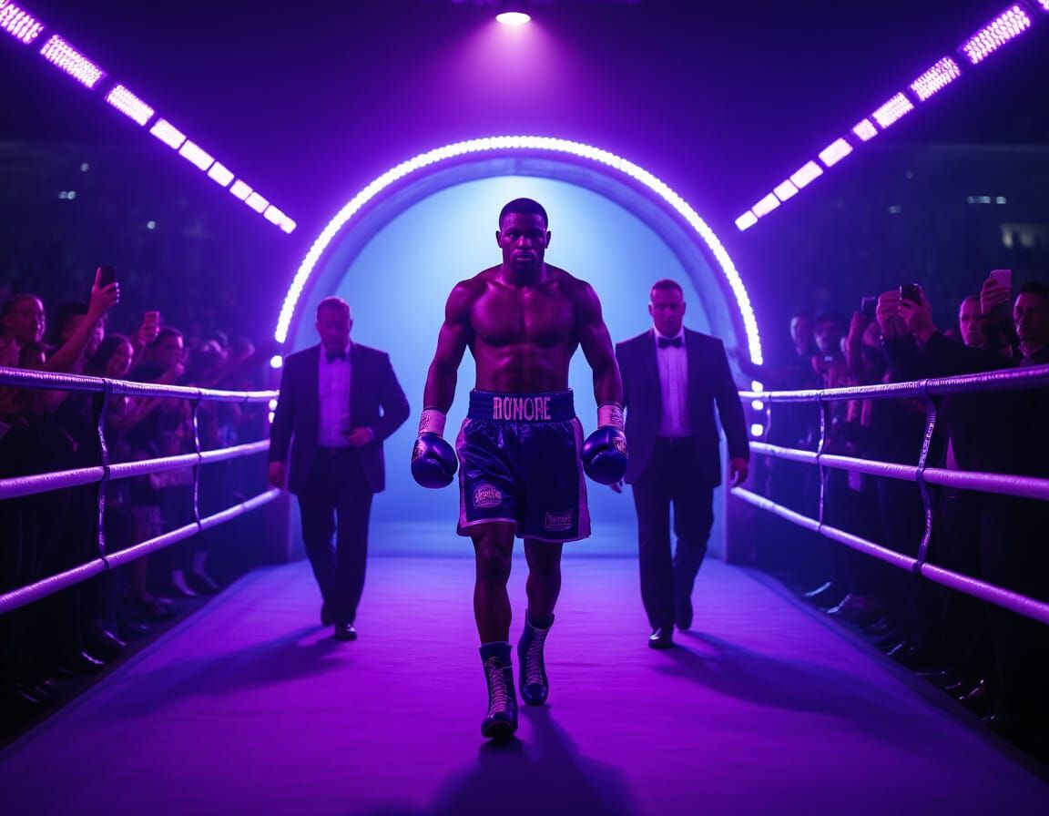 Boxer's Cinematic Walk to the Ring