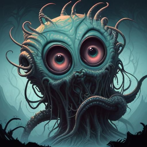Strange Creature with Sunken Eyes: Concept Art