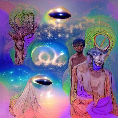 Abstract Organic Shapes in Contrasting Colors