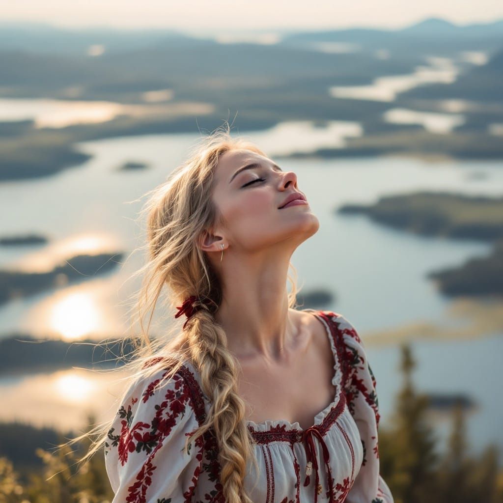 Finnish Woman in Koli National Park