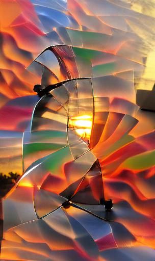 Abstract Sunset Refracted Through Plexiglass