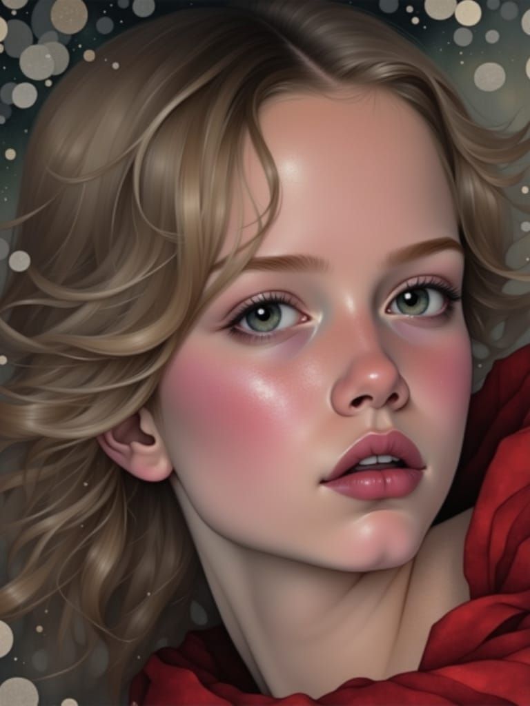 Cosmic Cherubs in Silver and Black Circles