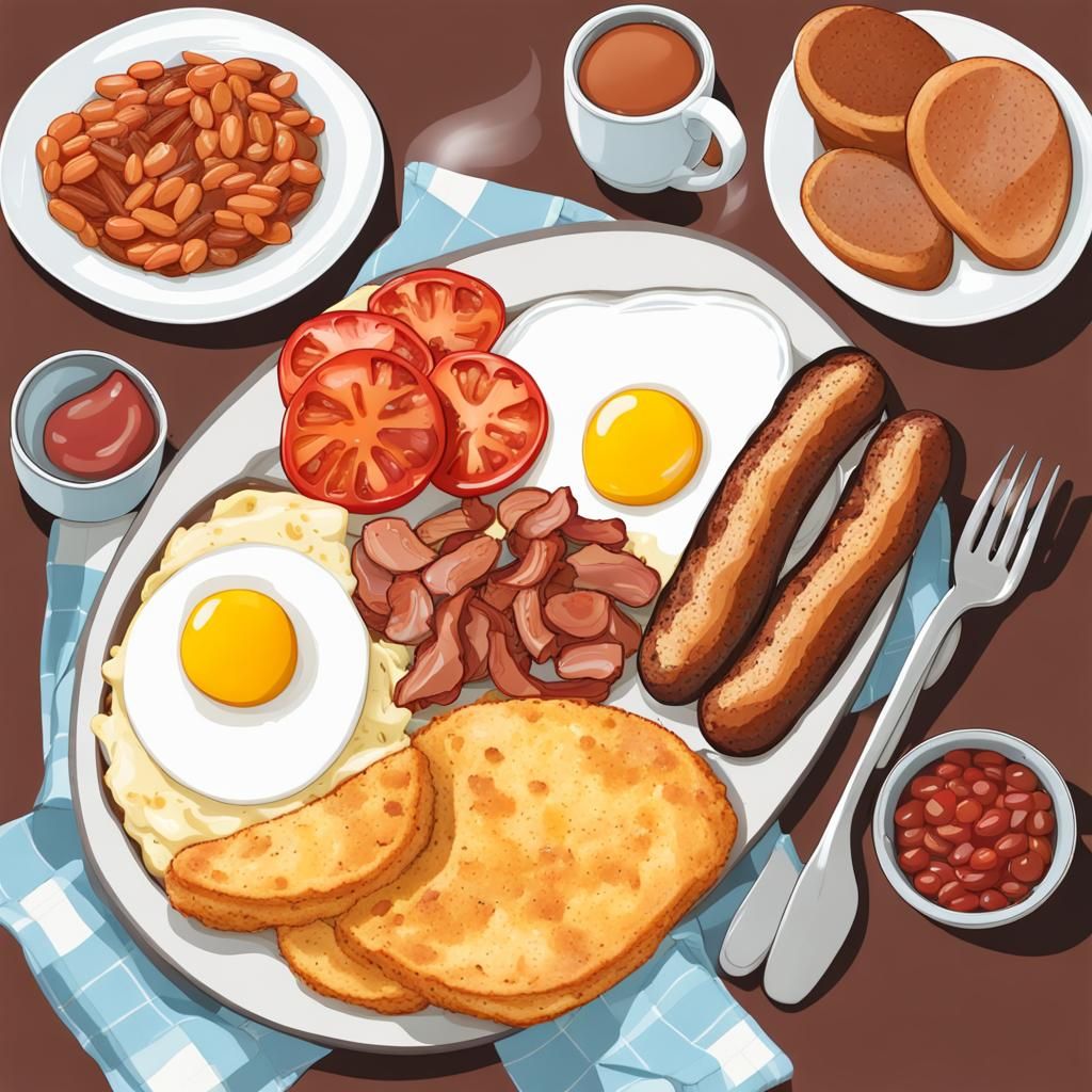 Classic Big Breakfast with All the Trimmings