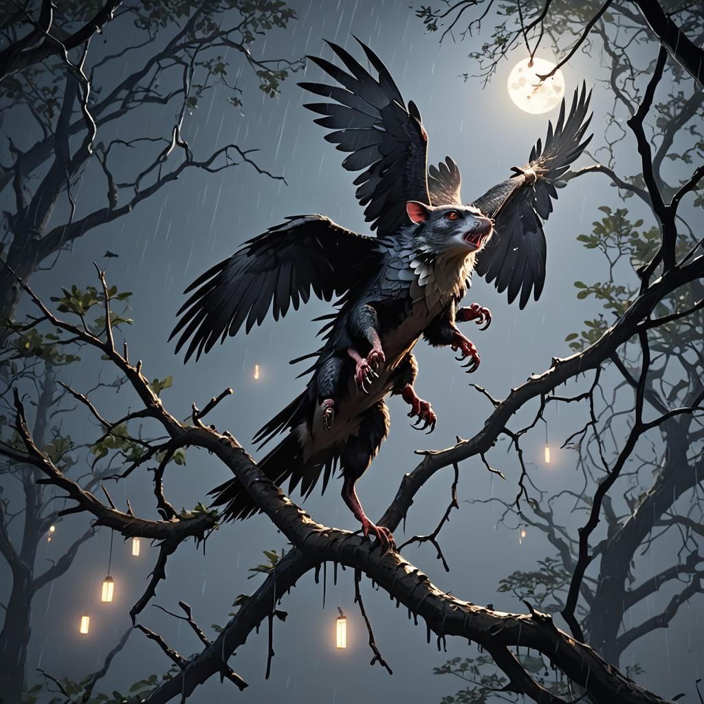 A flying possum with crocodile skin