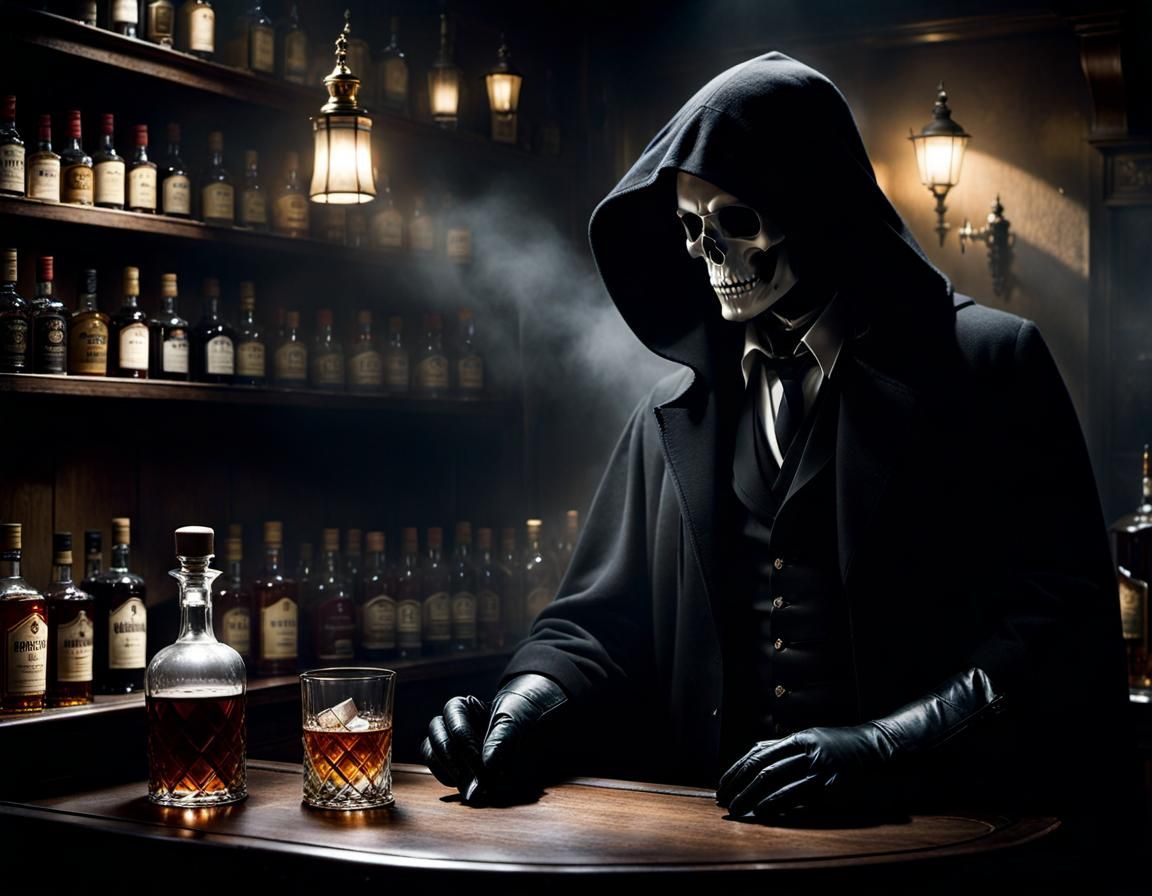 Death pours me a drink