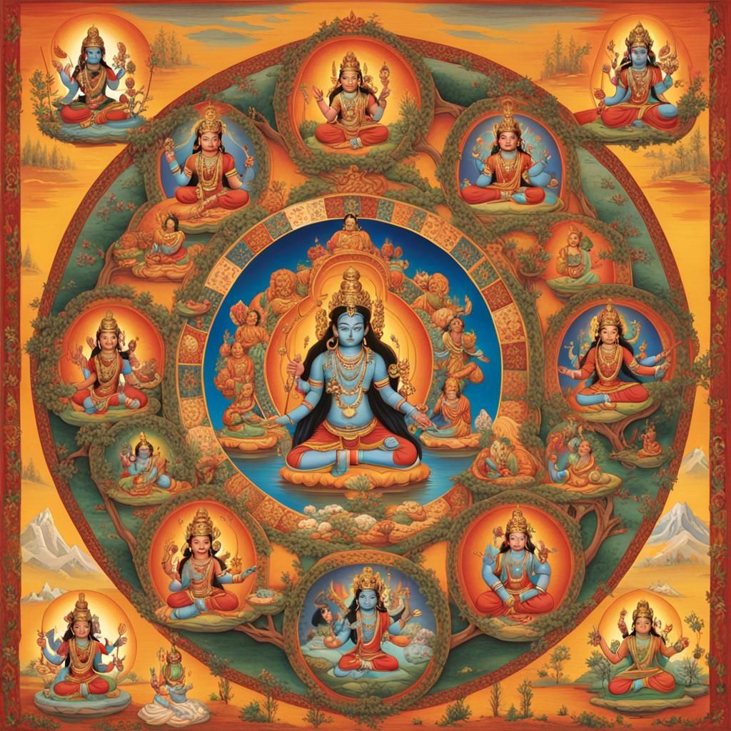 Deities of the Five Tantra Classes Mandala