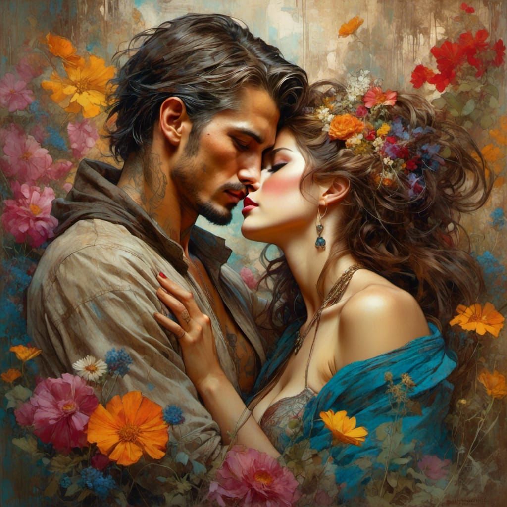 Love Goddess in Alphonso Mucha Style