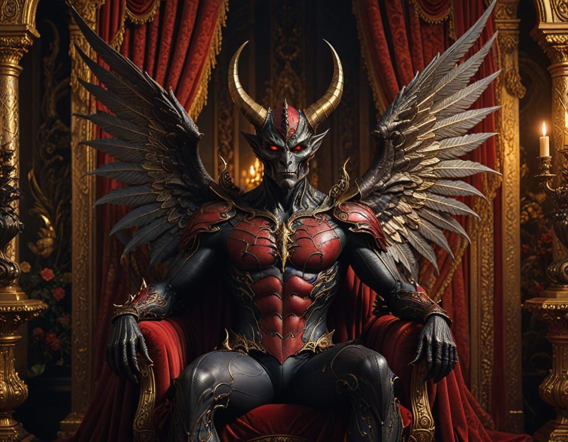 Sumptuous Demon in Victorian Dark Fantasy Art