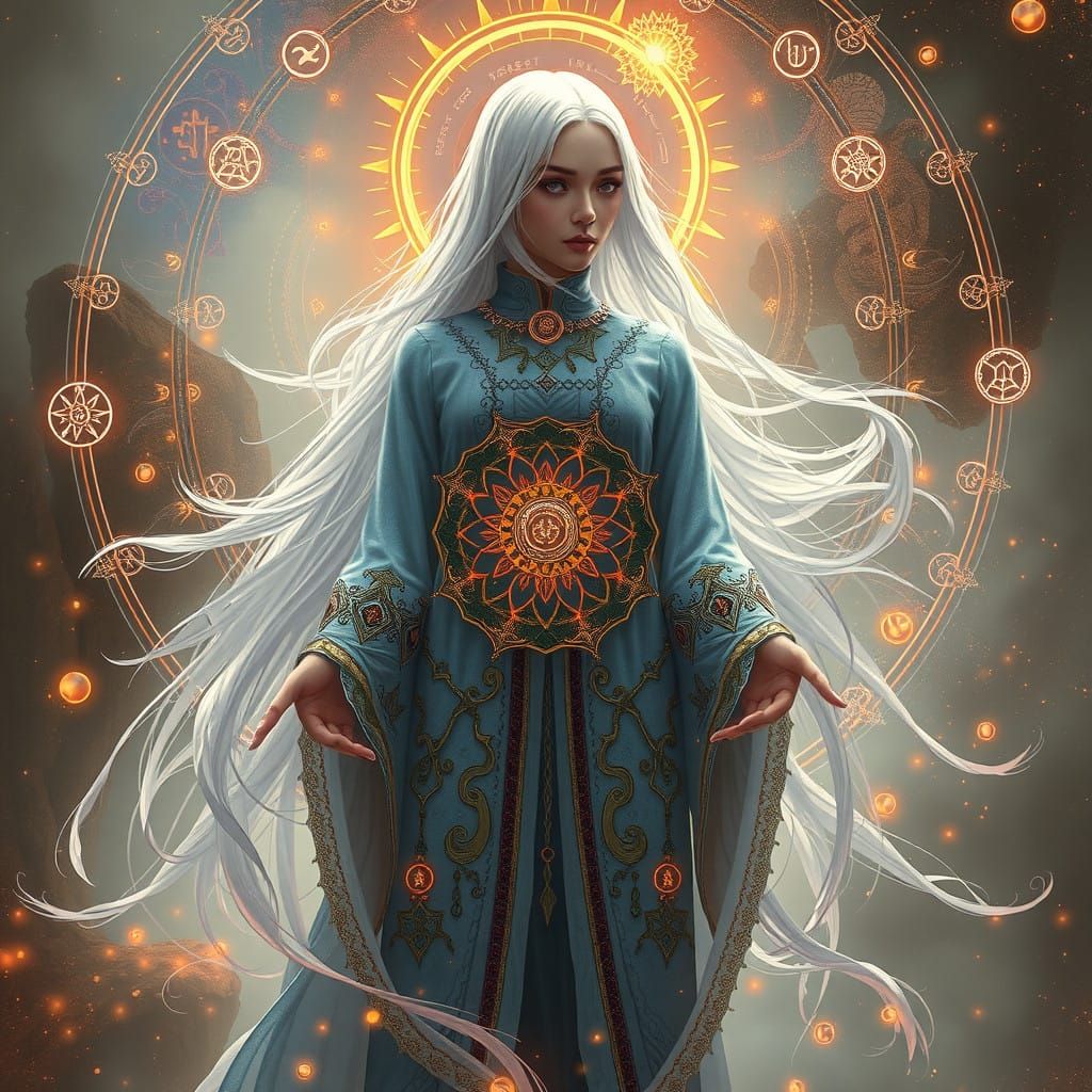 Ethereal Mystic in a Tapestry of Time
