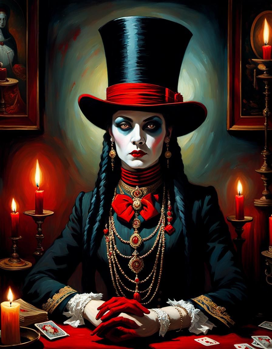 Mysterious Voodoo Woman in New Orleans Tarot