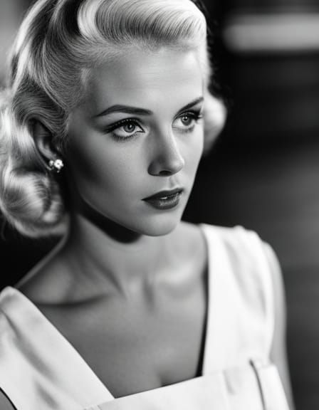 1950s Nurse with Perfect Eyes, AI-Generated