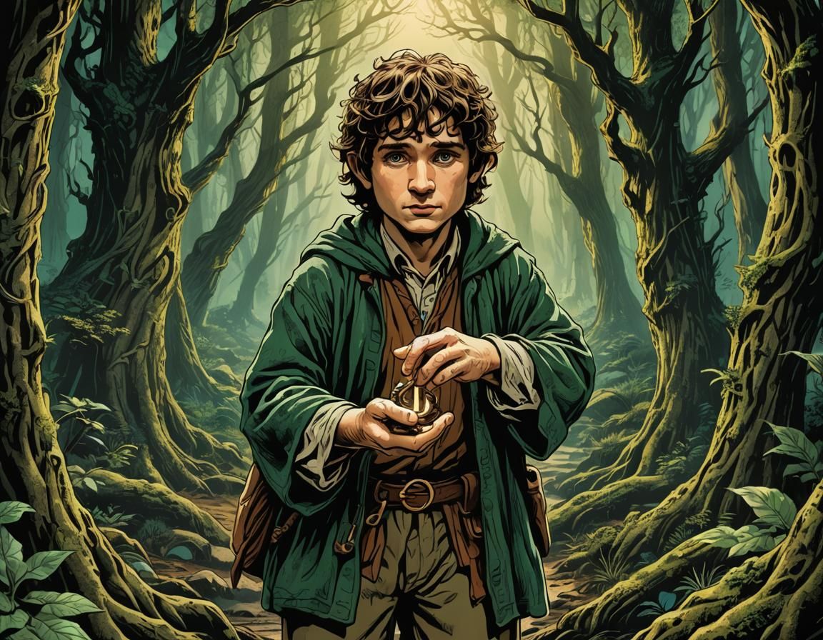Frodo in Mystical Forest: Stop-Motion Comic Art