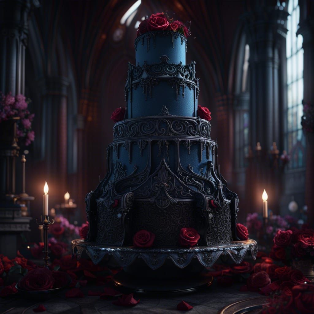 Gothic Wedding Cake: Detailed Matte Painting