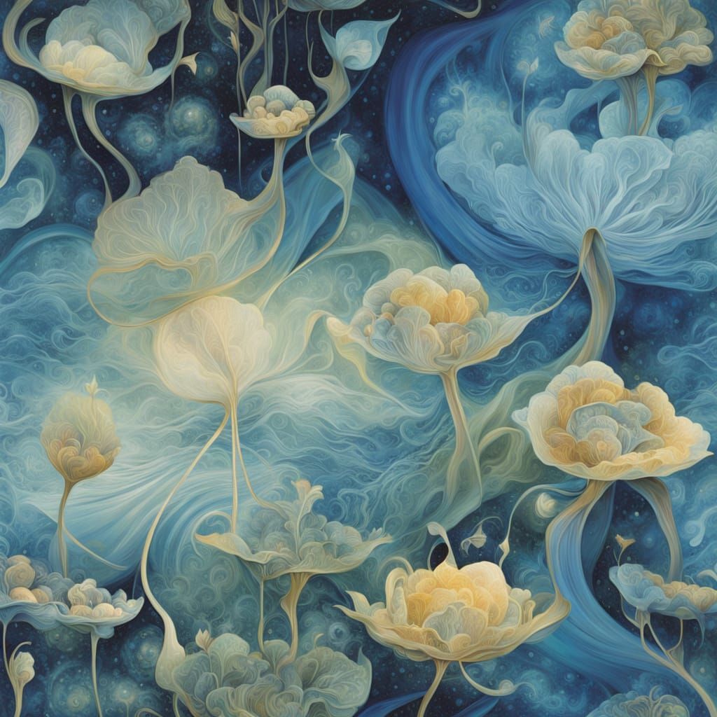 Ethereal Fantasy Scene in Vibrant Colors and Dreamlike Quali...