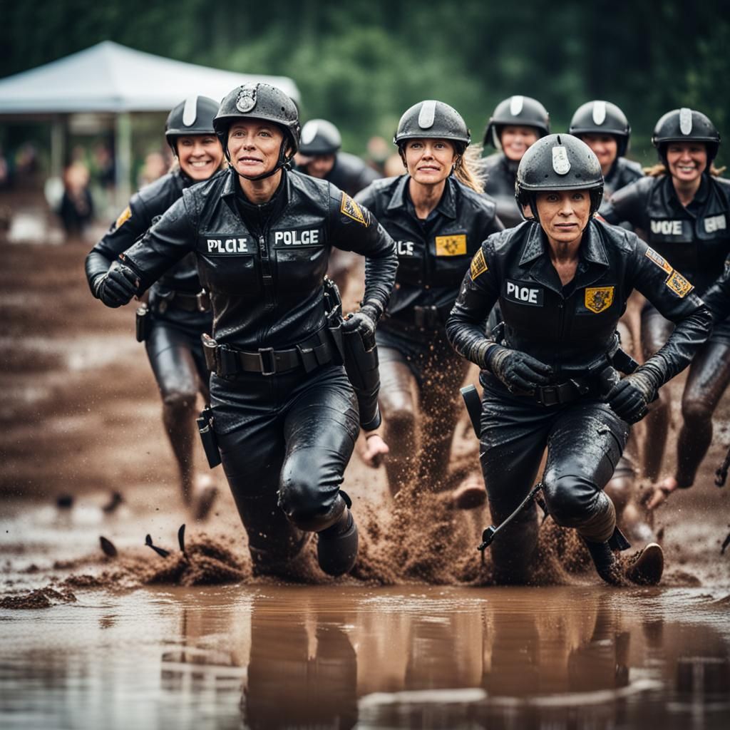 Policewomen's Mud Race Team Introduction