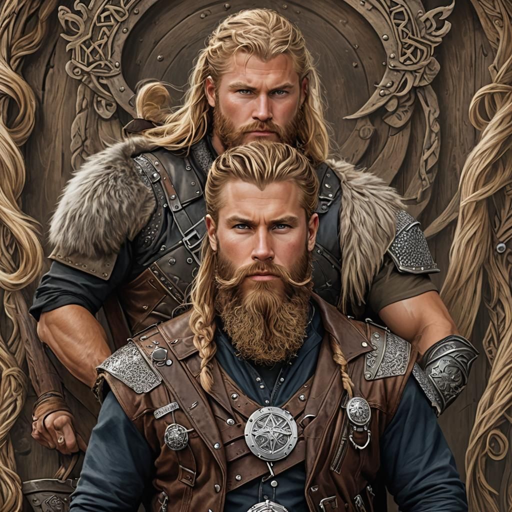 Viking Biker: Blond, Bearded, and Attractive