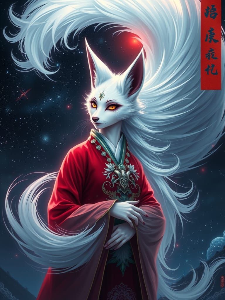 Nine-Tailed Kitsune in Ancient Chinese Nightlife