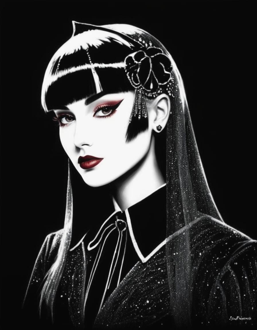 Glassy Screen Painting with Diamond Pointillé