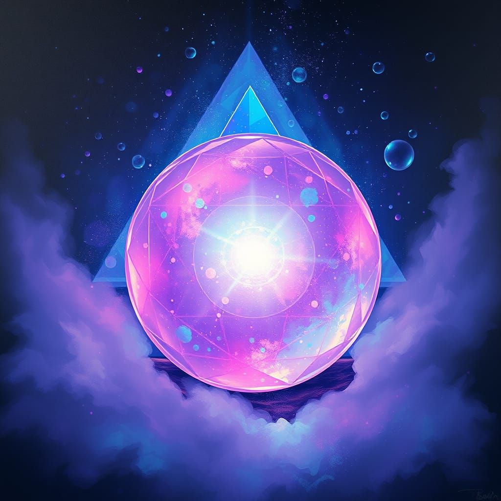 Iridescent Orb: A Psychedelic Dreamscape