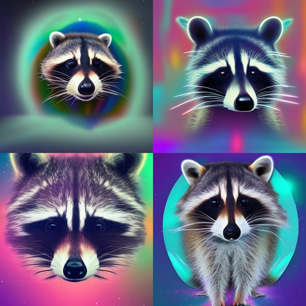Holographic Cosmic Raccoon by Pablo Amaringo