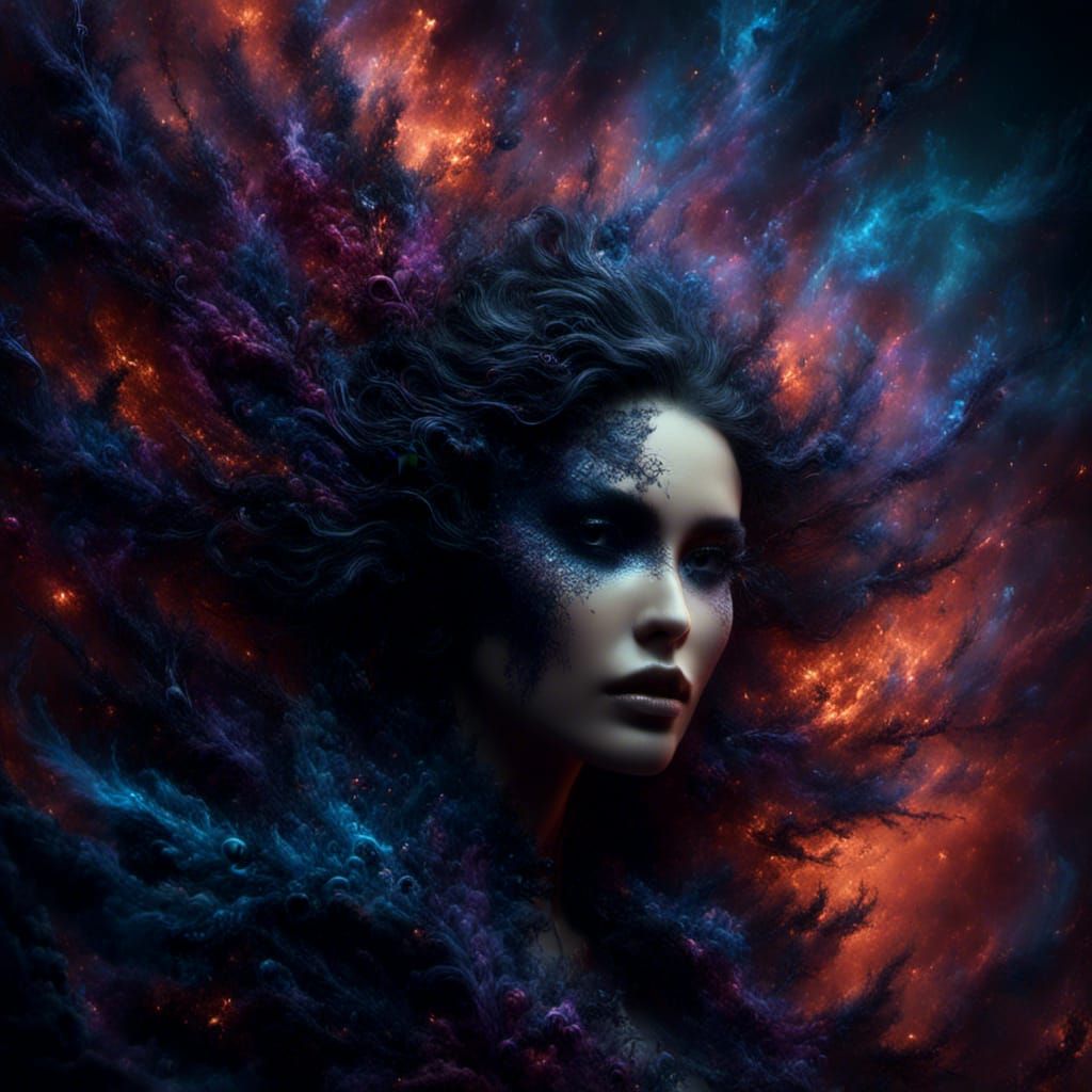 Surrealist Queen with Ravens in Dreamlike Style