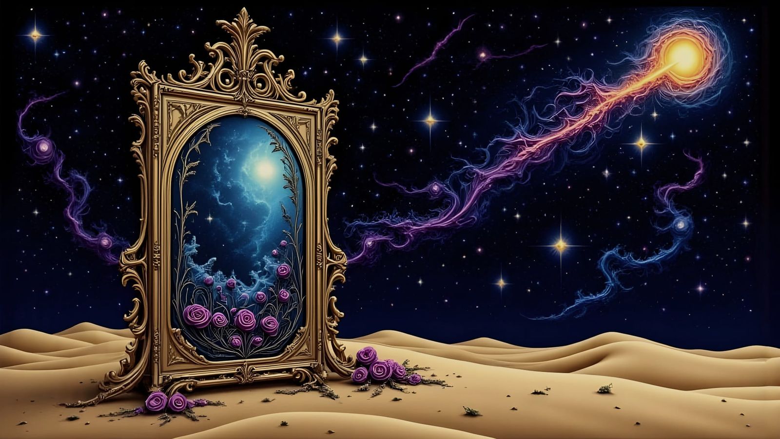 Surreal Desert Mirror Cabinet Reveals Alien Jungle