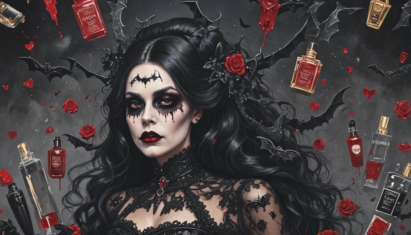 Dark Glam Vampire Perfume in Gothic Style