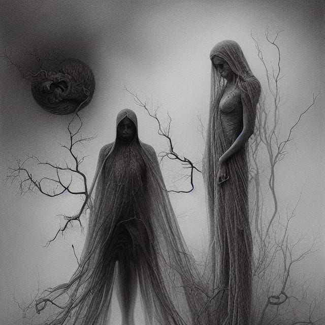 Anxiety and Fear: A Charcoal Drawing