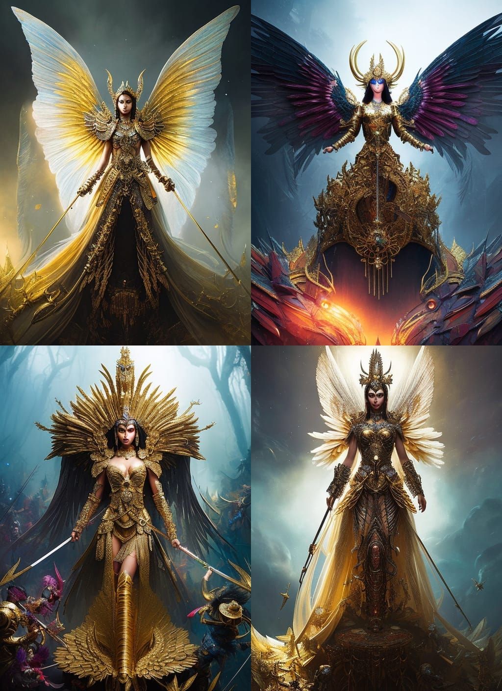 Gold Winged Warrior Queen Album Art