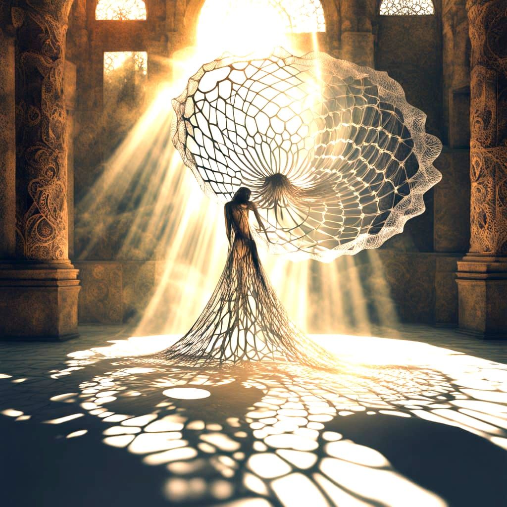 Ethereal Spirit in Light and Shadow Dreamscape