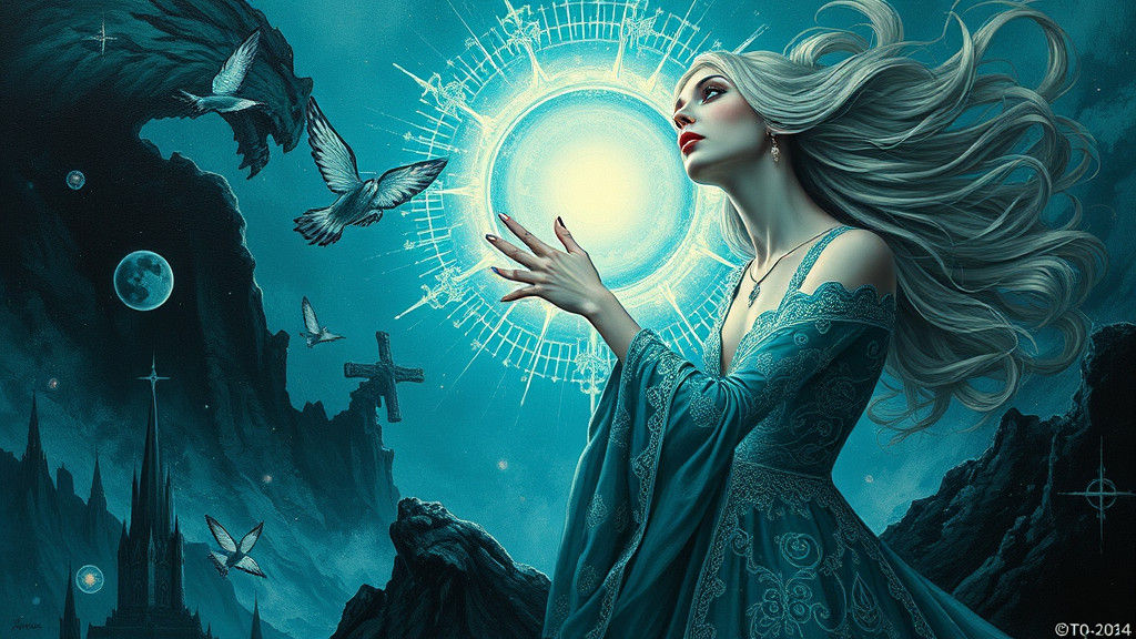 Abstract Art Deco Surrealism in Heavy Metal Style