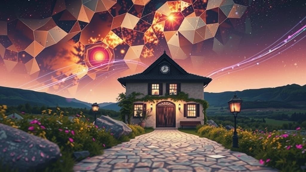 Cyberpunk Digital Mosaic Artwork with Vibrant Pixels and Neo...