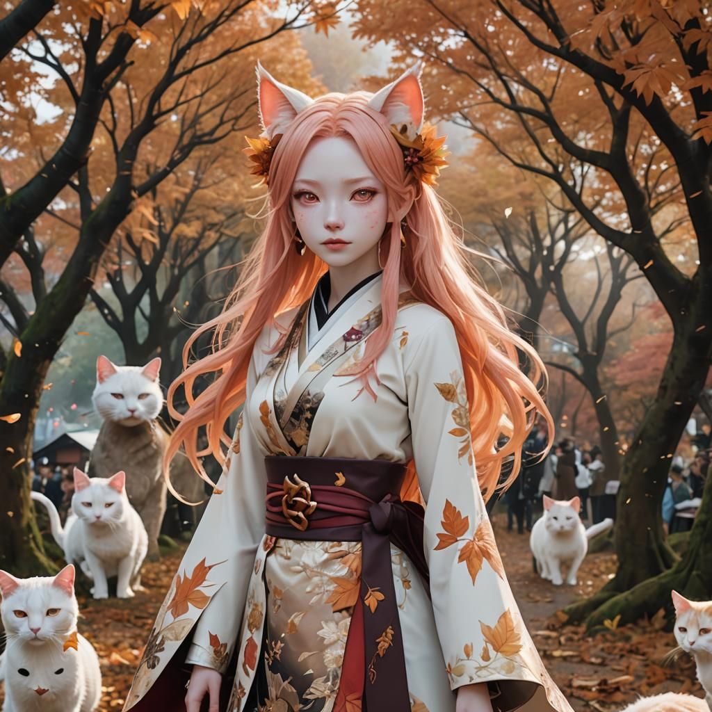 Albino Woman with Cat Features at Fusion Festival