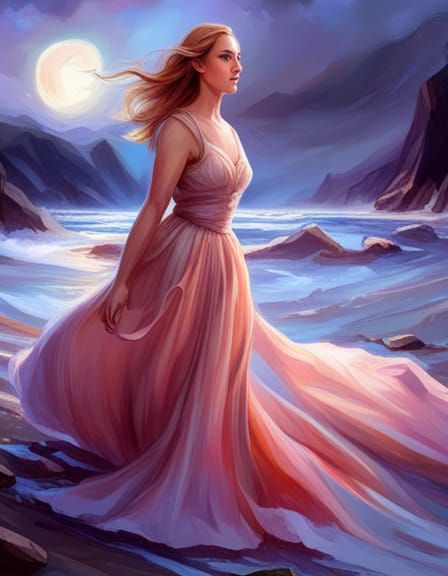 Abstract Image of Being Swept Away