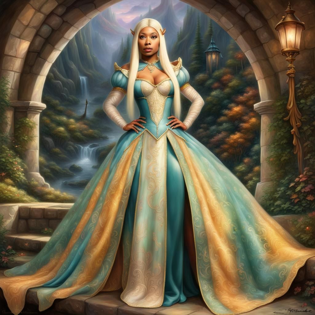 Ethereal Elf Portrait in Misty Rivendell