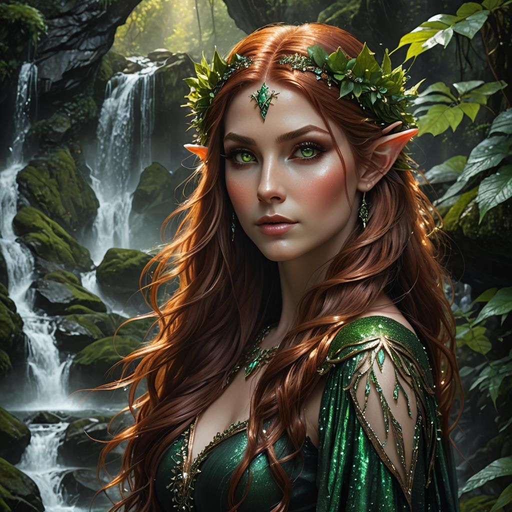 Beautiful Sylvan Elf in Mystical Forest