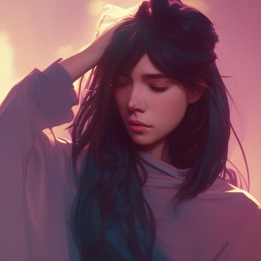 Expressive Portrait in Hyperdetailed Style