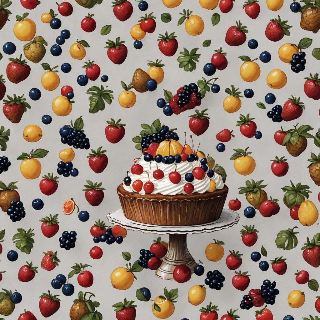 Cake Holding Fruit Basket: Whimsical Food Art