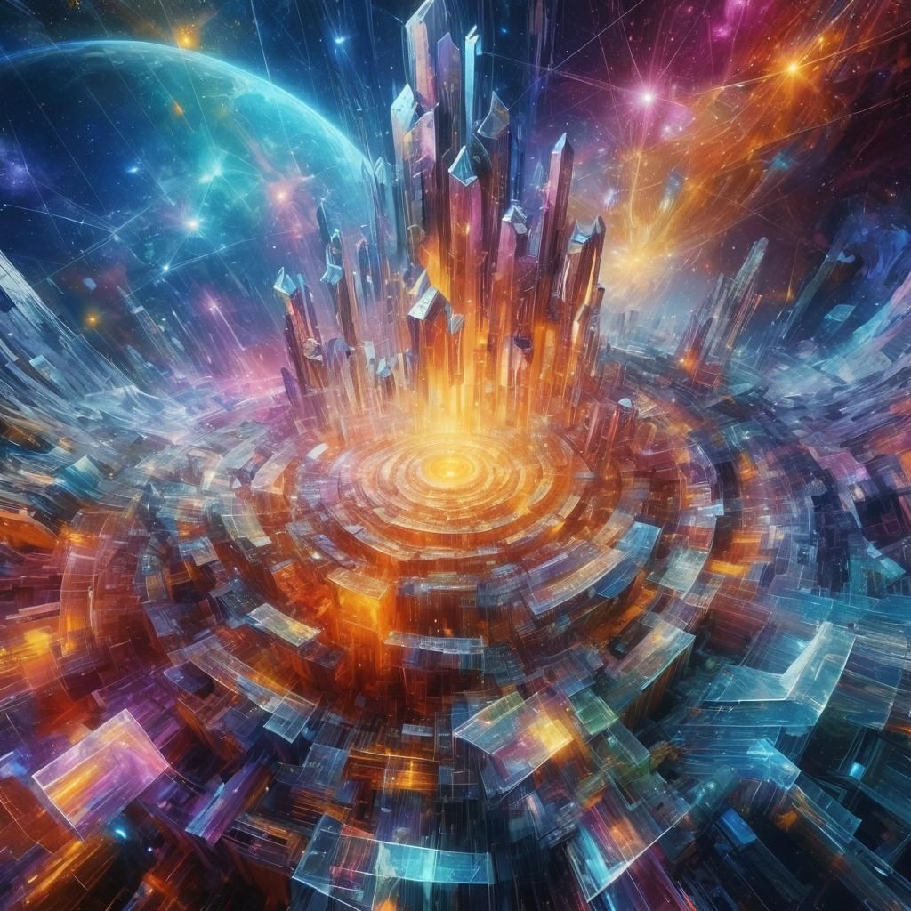 Cosmic Quartz Time Furnace: AI Art Creation