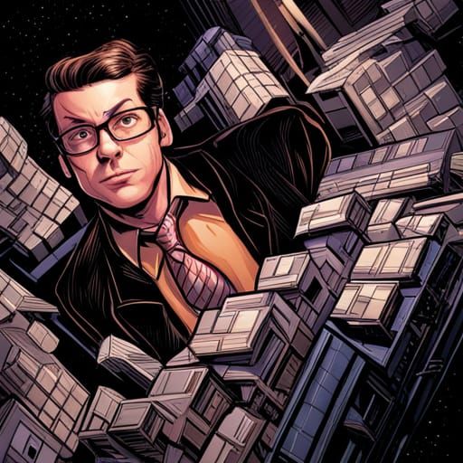 Clark Kent in Comic Book Art Style