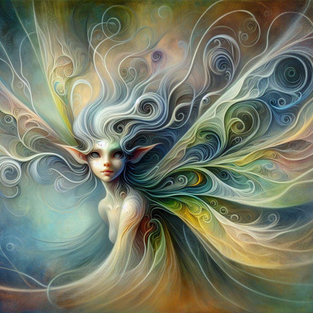 Ethereal Fairy in a Dreamlike Surreal Painting