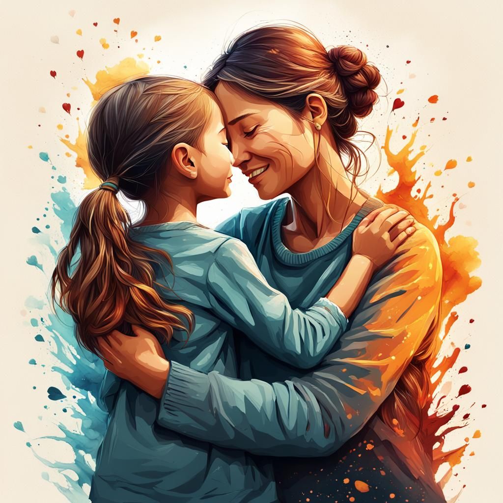 heartwarming illustrations portraying the unwavering love shared between a mother and her child. Show tender moments of ...